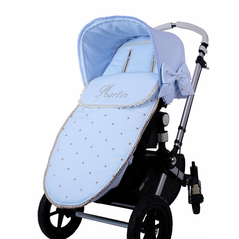 Saco Silla Invierno Paseo Bebé a Medida 828 Topos Nombre Bebiti by Nanetes - Nanetes #